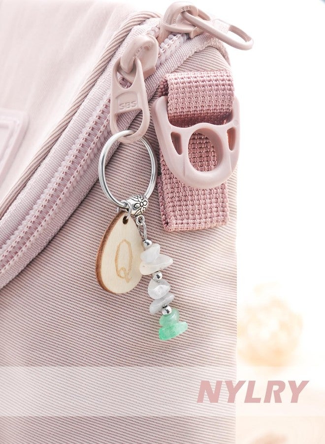 nylry Initial Letter Crystal Keychain Gifts For Your Next Chapter Healing Crystal Bag Charm for New Beginnings Gifts for Women Initial Purse Charms for Handbags Accessories-I - Image 3